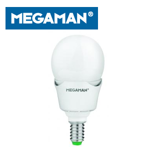 Megaman Small Screw Cap (E14) 7W LED Golfball Lamp (60W) - Dimmable
