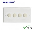 Varilight V-Pro LED Dimmer Switch 4 Gang (2 Way)