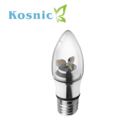Kosnic Bayonet Cap (B22) 4W Clear Candle Lamp (25W) - Dimmable
