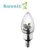 Kosnic Small Screw Cap (E14) 4W Clear Candle Lamp (25W) - Dimmable