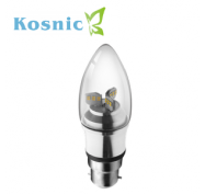 Kosnic Bayonet Cap (B22) 5.5W Clear Candle Lamp (40W) - Dimmable