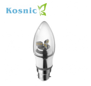 Kosnic Bayonet Cap (B22) 4W Clear Candle Lamp (25W)