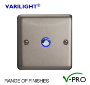 Varilight V-Pro Classic Eclique LED Dimmer Switch 1 Gang (2 Way) - Metal Finish