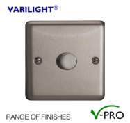 Varilight V-Pro Classic LED Dimmer Switch 1 Gang (2 Way) - Metal Finish