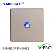 Varilight V-Pro Screwless Eclique LED Dimmer Switch 1 Gang (2 Way) - Metal Finish