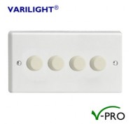 Varilight V-Pro LED Dimmer Switch 4 Gang (2 Way)